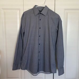 Hugo Boss Men's Jango Slim Fit Dress Shirt US 16 1/2 Navy